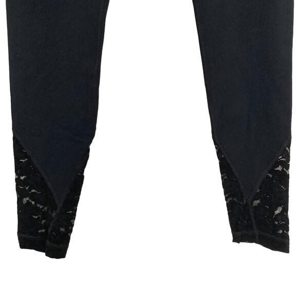 Vimmia Black Leggings Lace Bottom Detail Sz M - Picture 4 of 9